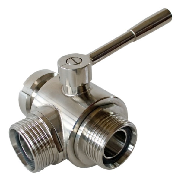 Dreiwegehahn DN 50, Anschluss DN 50